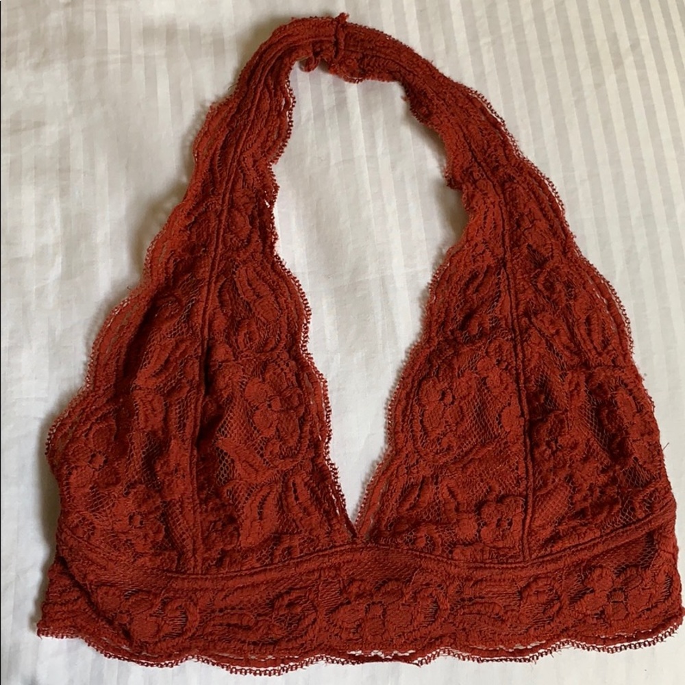 Pins & Needles Halter Maroon Bralette Size Medium